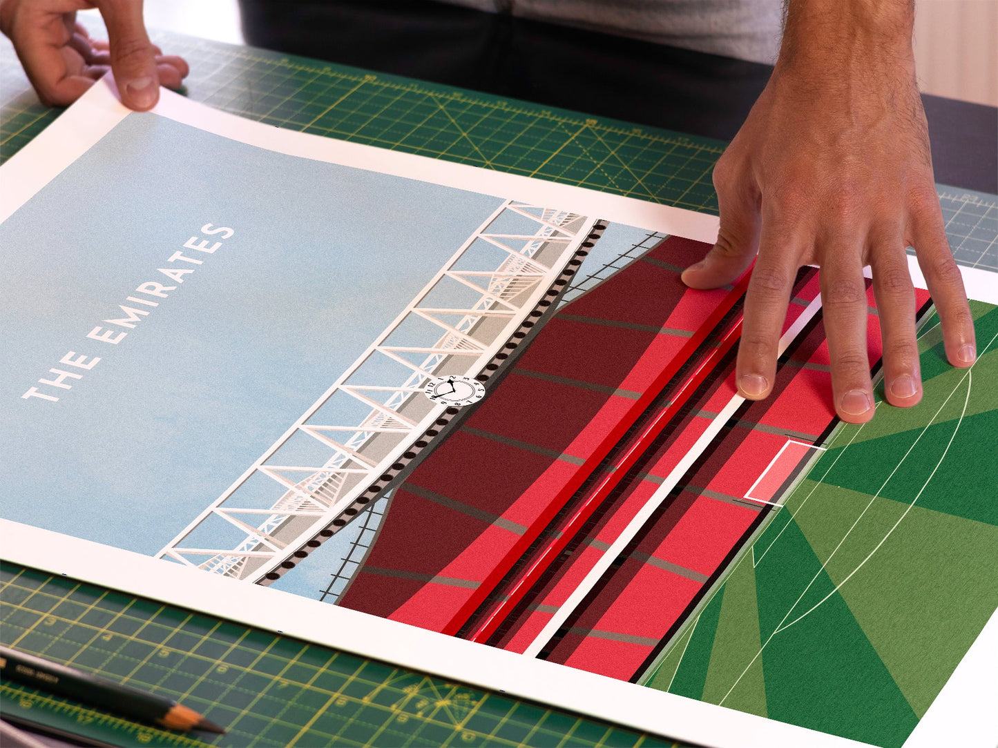 Arsenal Football Stadium The Emirates Art Print Turf Football Art