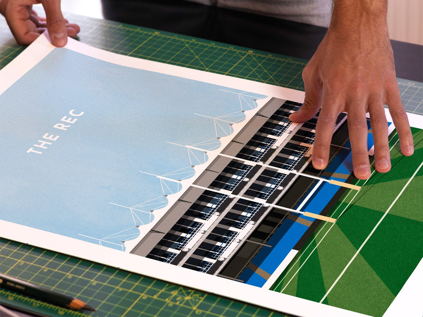 Bath Rugby Stadium The Rec Art Print Turf Football Art