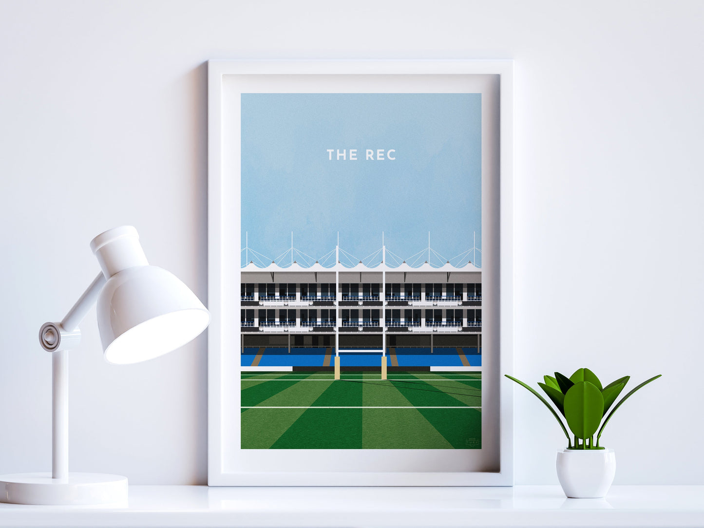 Bath Rugby Stadium The Rec Art Print Turf Football Art