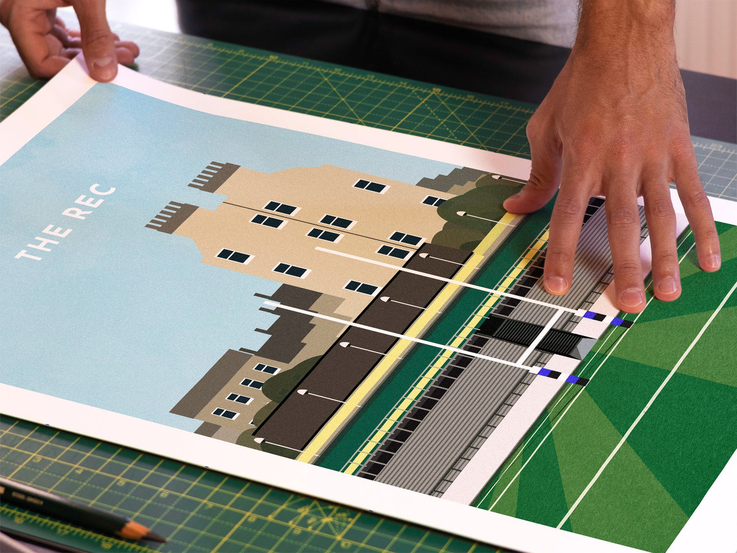 Bath Rugby Recreation Ground Art Print Turf Football Art