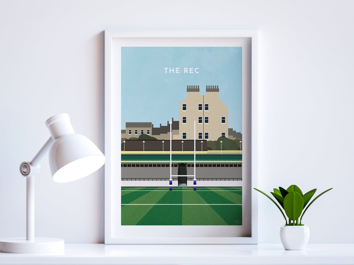 Bath Rugby Recreation Ground Art Print Turf Football Art