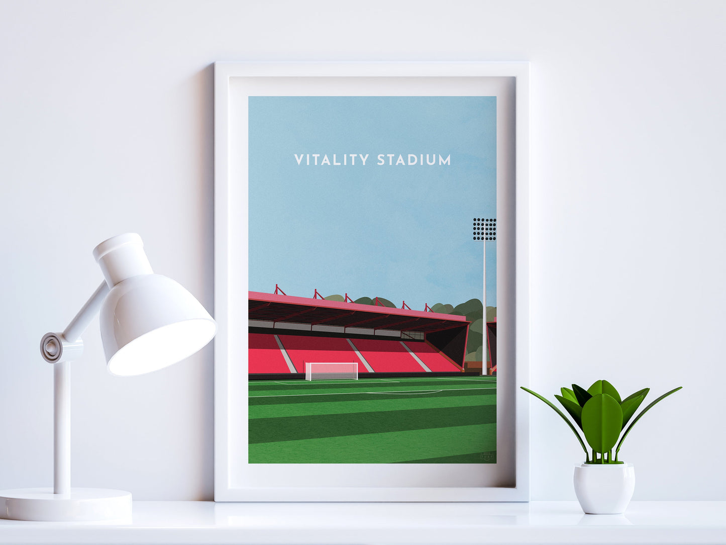 Bournemouth Football Vitality Stadium Art Print Turf Football Art