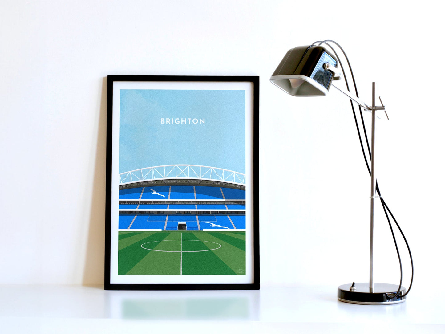 Brighton and Hove Football Amex Stadium Art Print Turf Football Art