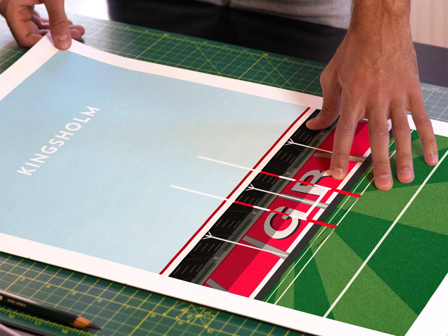 Gloucester Rugby Kingsholm Stadium Art Print Turf Football Art