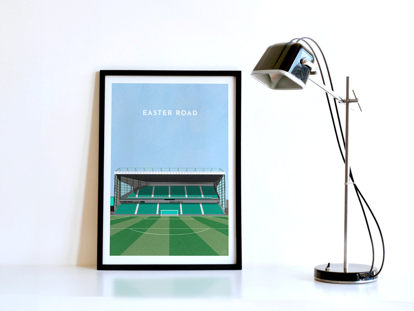 Hibernian Football Easter Road Stadium Art Print Turf Football Art