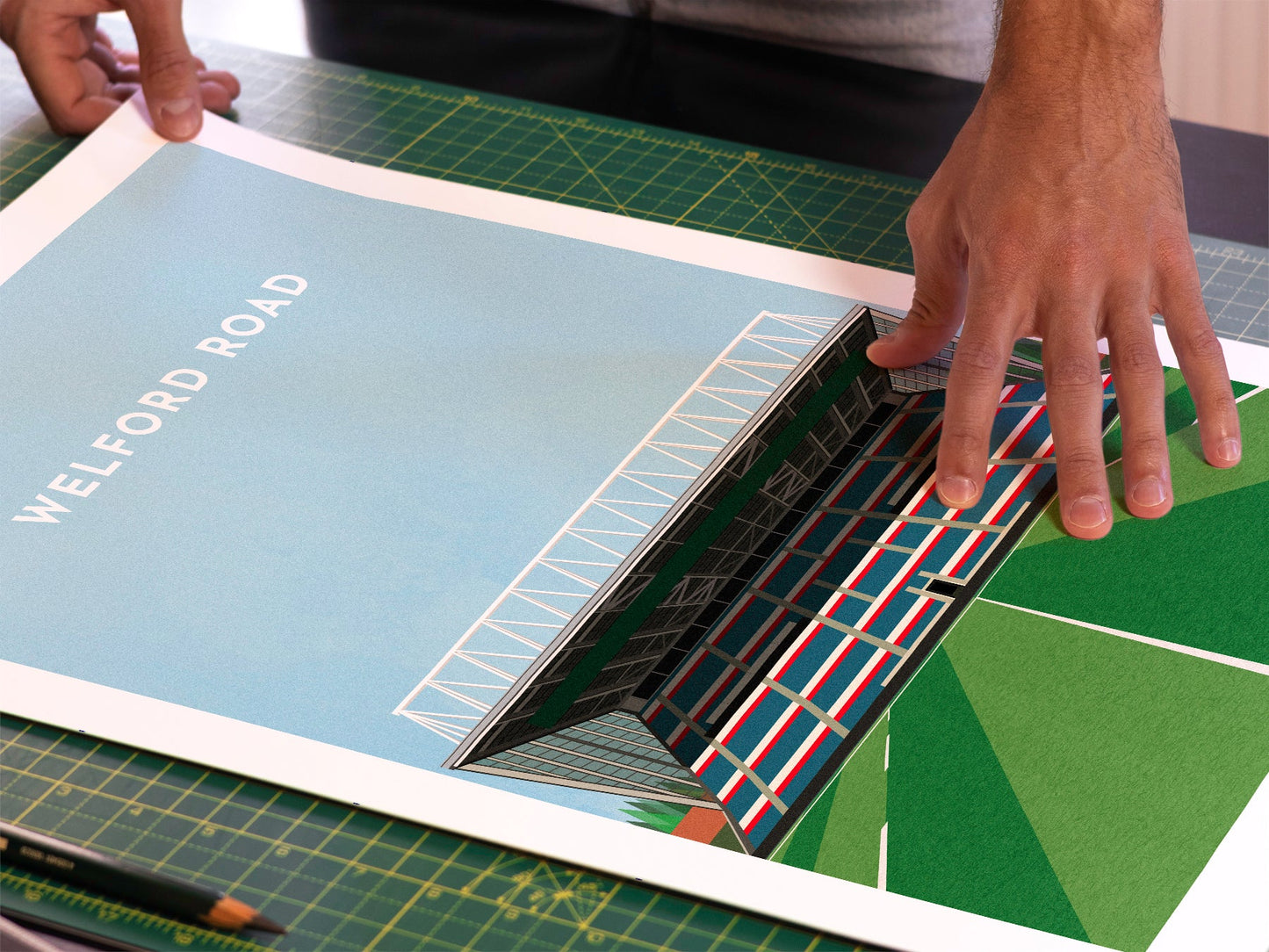 Leicester Rugby Welford Road Stadium Art Print Turf Football Art