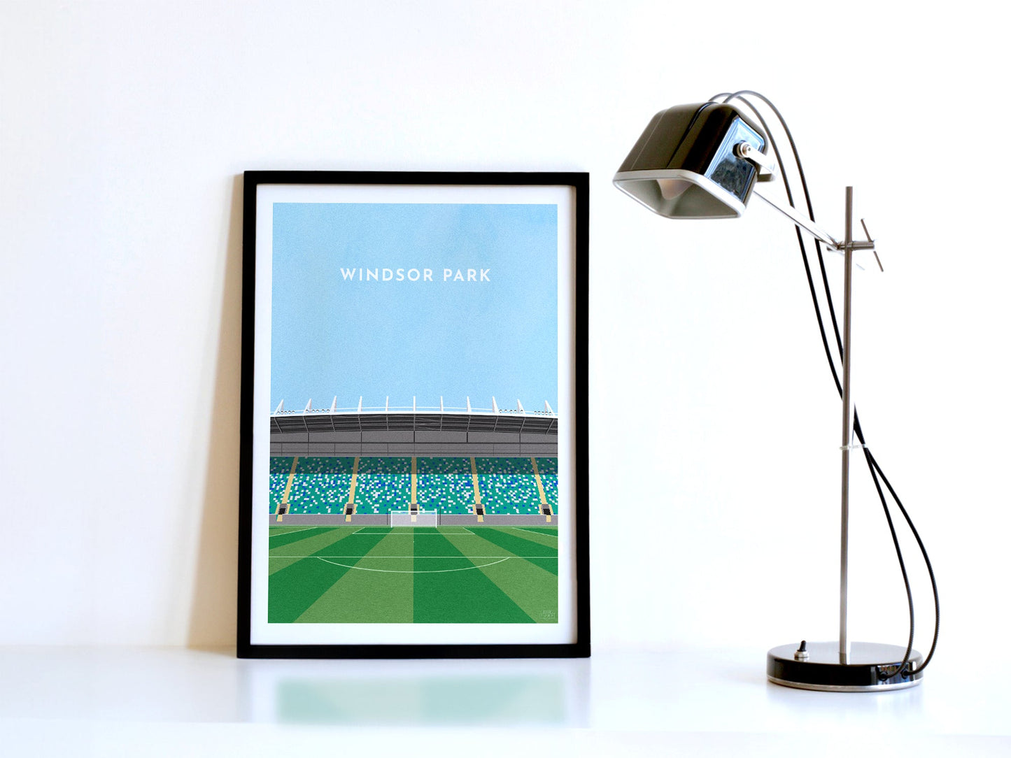 Linfield Football Windsor Park Stadium Art Print Turf Football Art