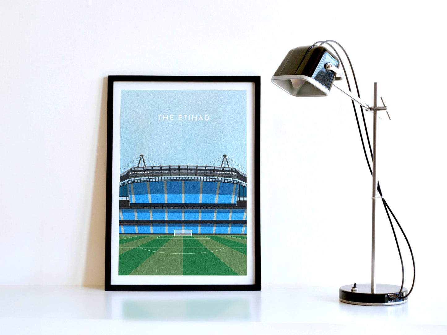 Manchester City Football Etihad Stadium Art Print Turf Football Art