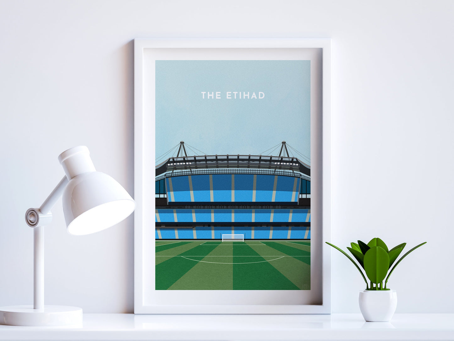 Manchester City Football Etihad Stadium Art Print Turf Football Art