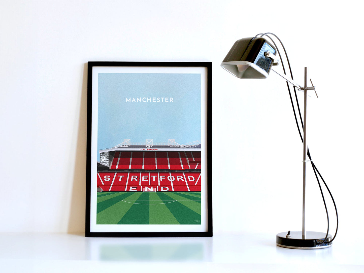 Manchester Utd Old Trafford Stadium Art Print Turf Football Art