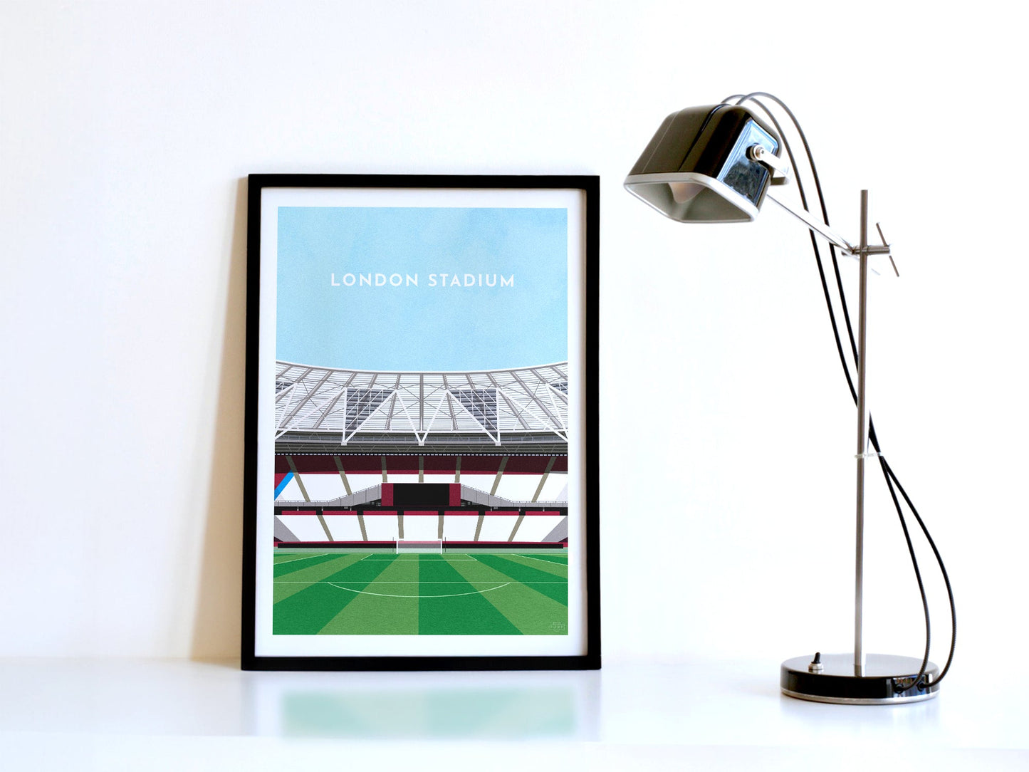 West Ham Football Contemporary Poster - London Stadium Turf Football Art
