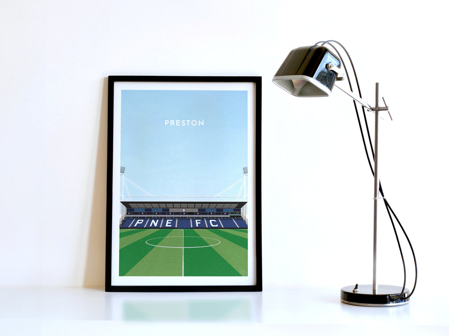 Preston Football Deepdale Stadium Art Print Turf Football Art