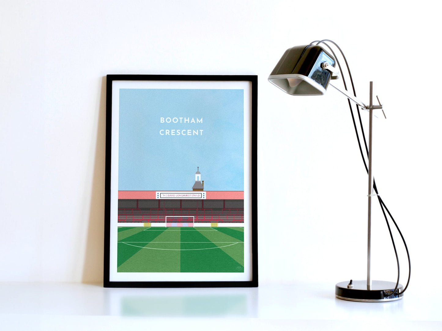 York City Football Bootham Crescent Stadium Art Print Turf Football Art