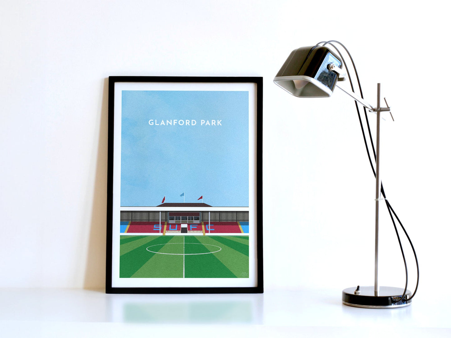 Scunthorpe United Glanford Park Football Stadium Art Print Turf Football Art