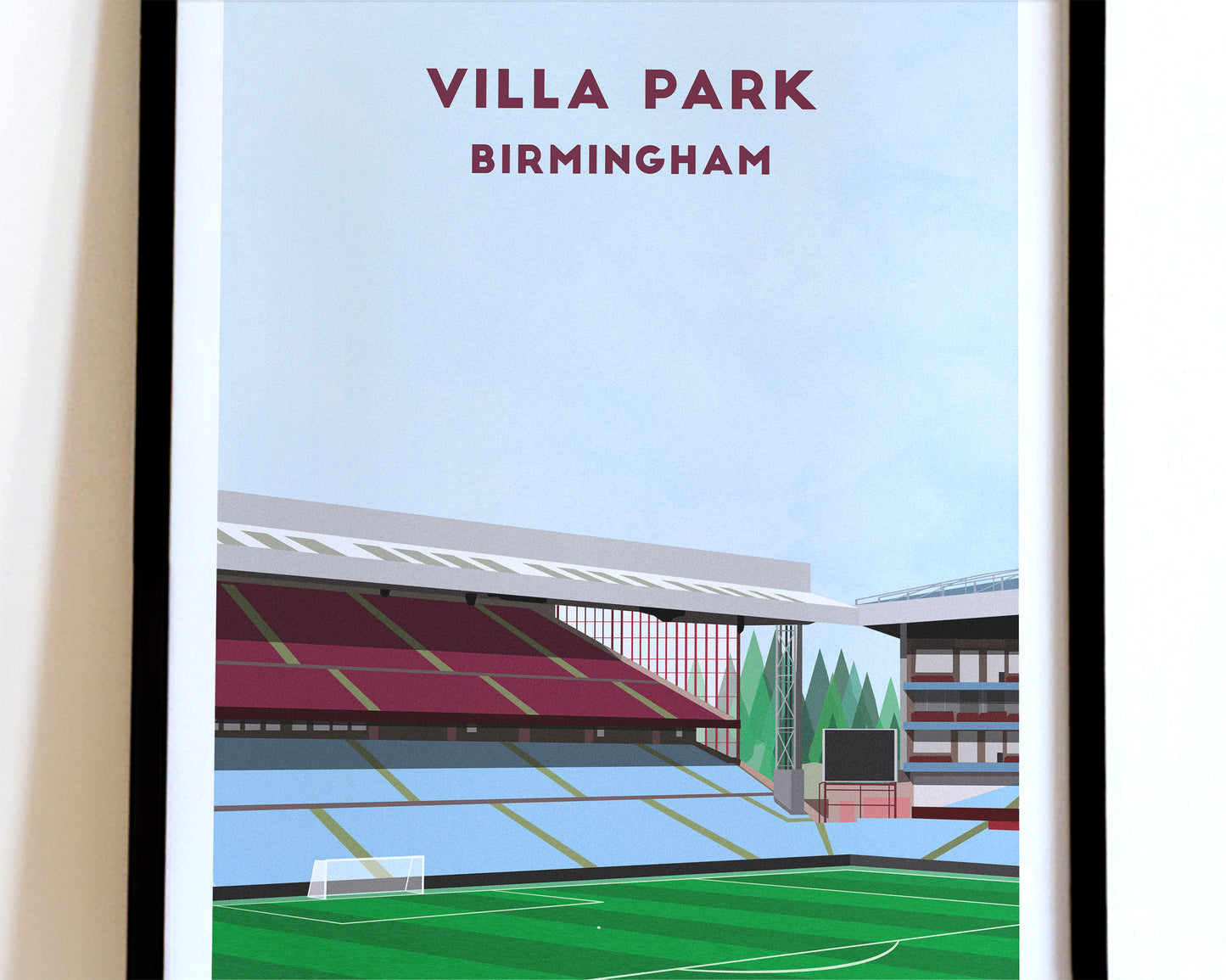 Aston Villa Football Stadium Villa Park Art Print Turf Football Art