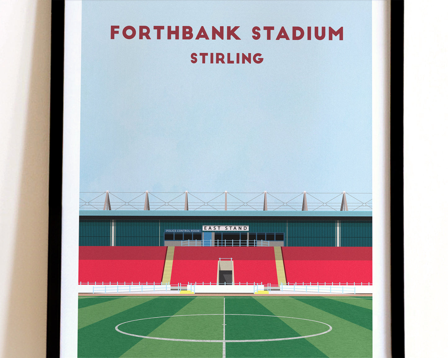 Stirling, Forthbank Stadium Art Print Turf Football Art