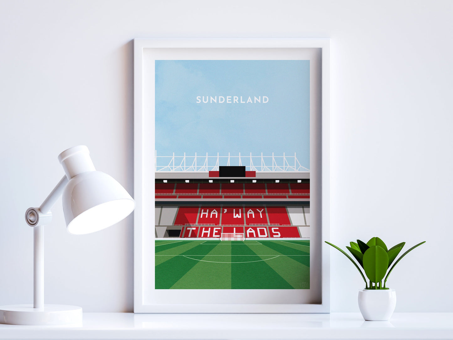 Sunderland Football Stadium Art Print Turf Football Art