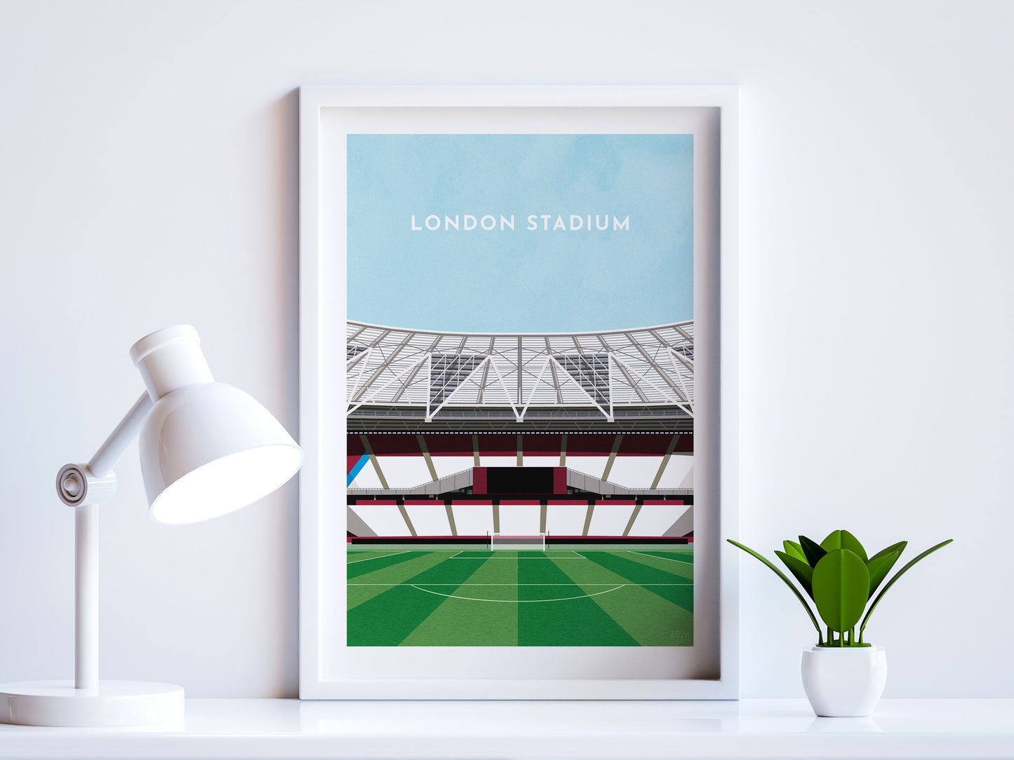 West Ham Football Contemporary Poster - London Stadium Turf Football Art