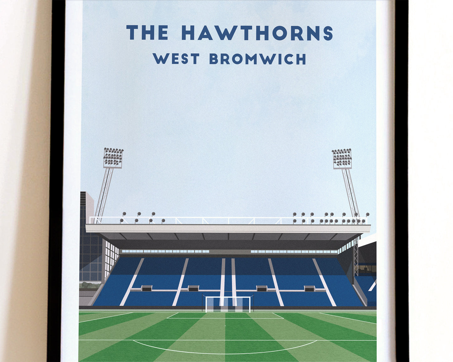 West Bromwich Albion The Hawthorns Print – Illustrated Football Art Poster Turf Football Art