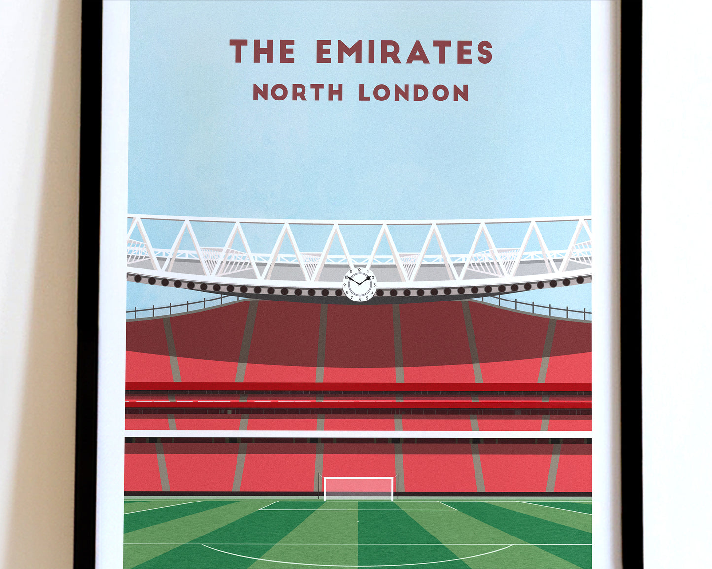 Arsenal Emirates Stadium Print – Illustrated Football Art Poster Turf Football Art