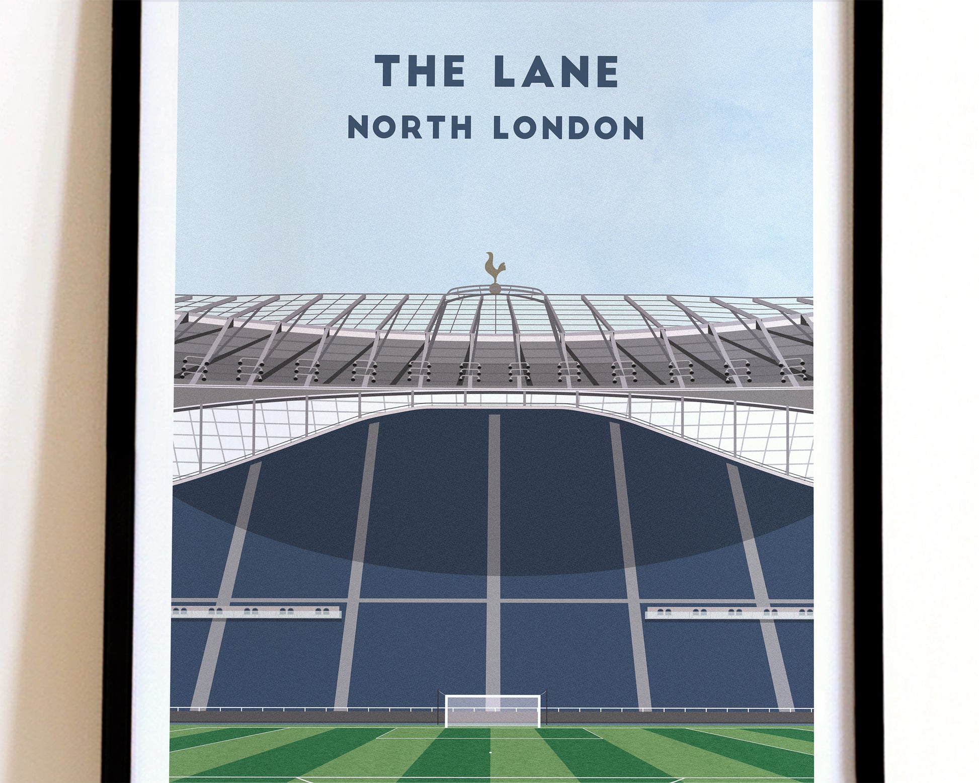 Tottenham Stadium Print – Illustrated Football Art Poster Turf Football Art