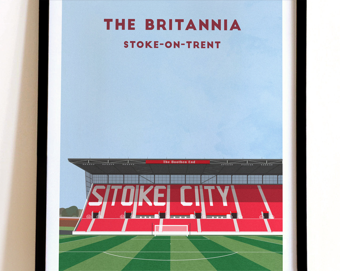 Stoke City Britannia / Bet365 Stadium Print – Illustrated Football Art Poster Turf Football Art