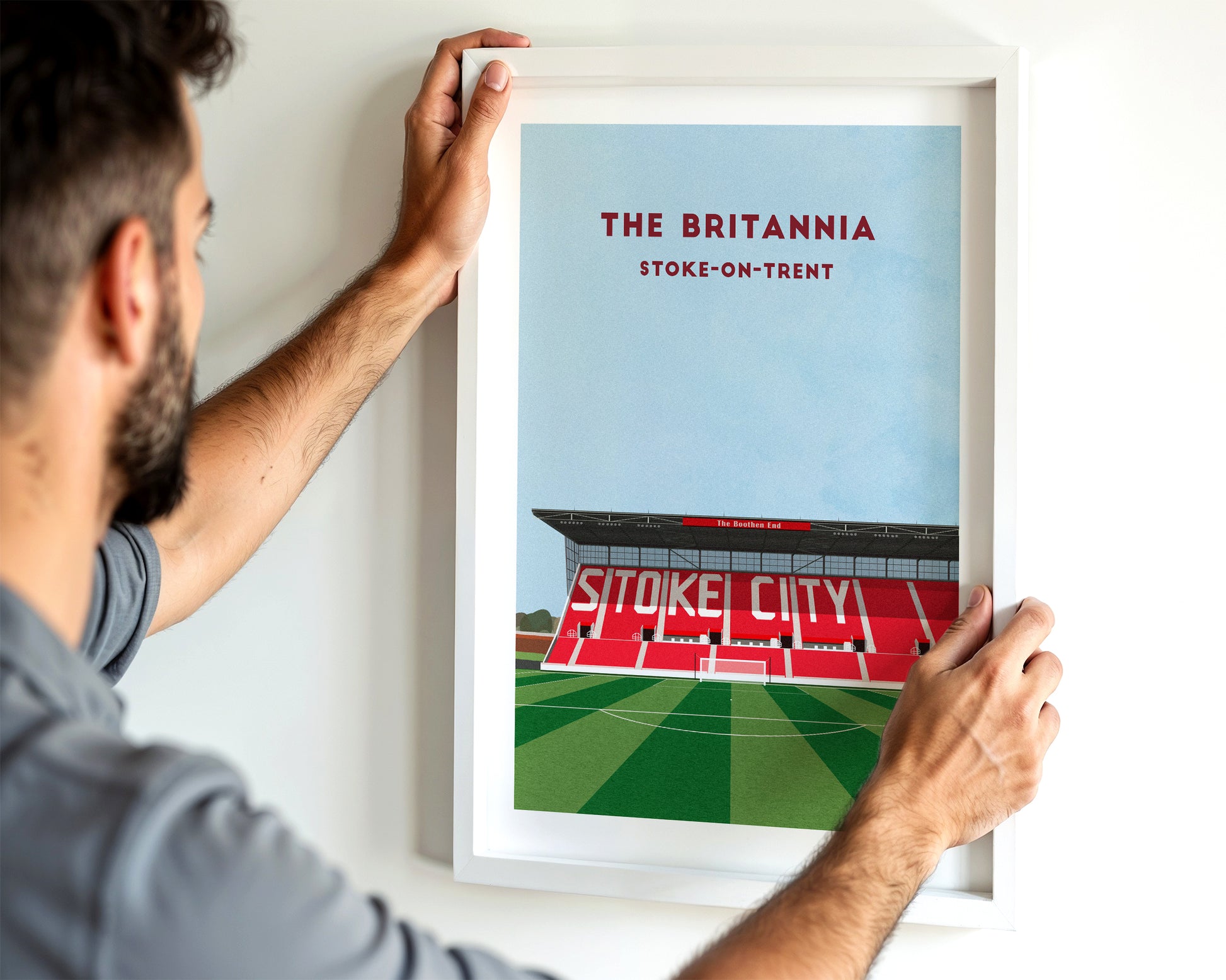 Stoke City Britannia / Bet365 Stadium Print – Illustrated Football Art Poster Turf Football Art