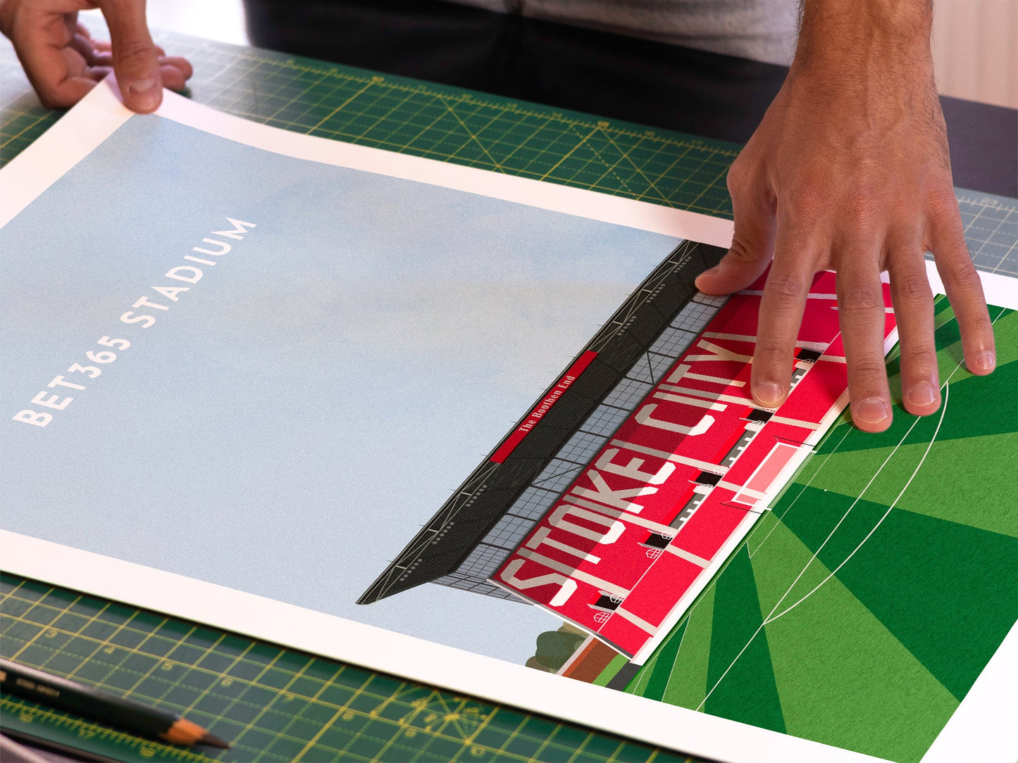 Stoke Football Bet365 Stadium Art Print Turf Football Art