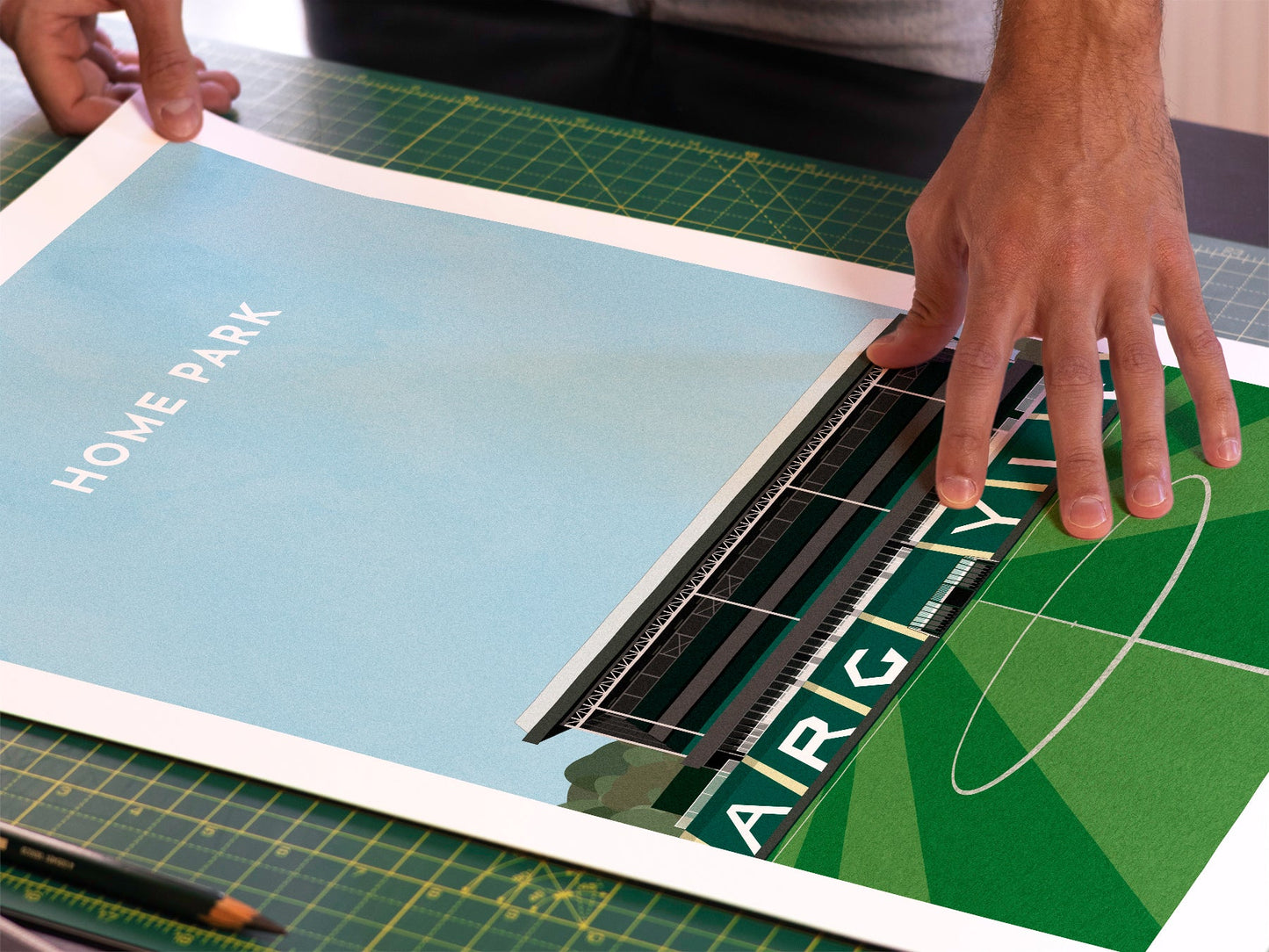 Plymouth Argyle Football Home Park Stadium Art Print Turf Football Art