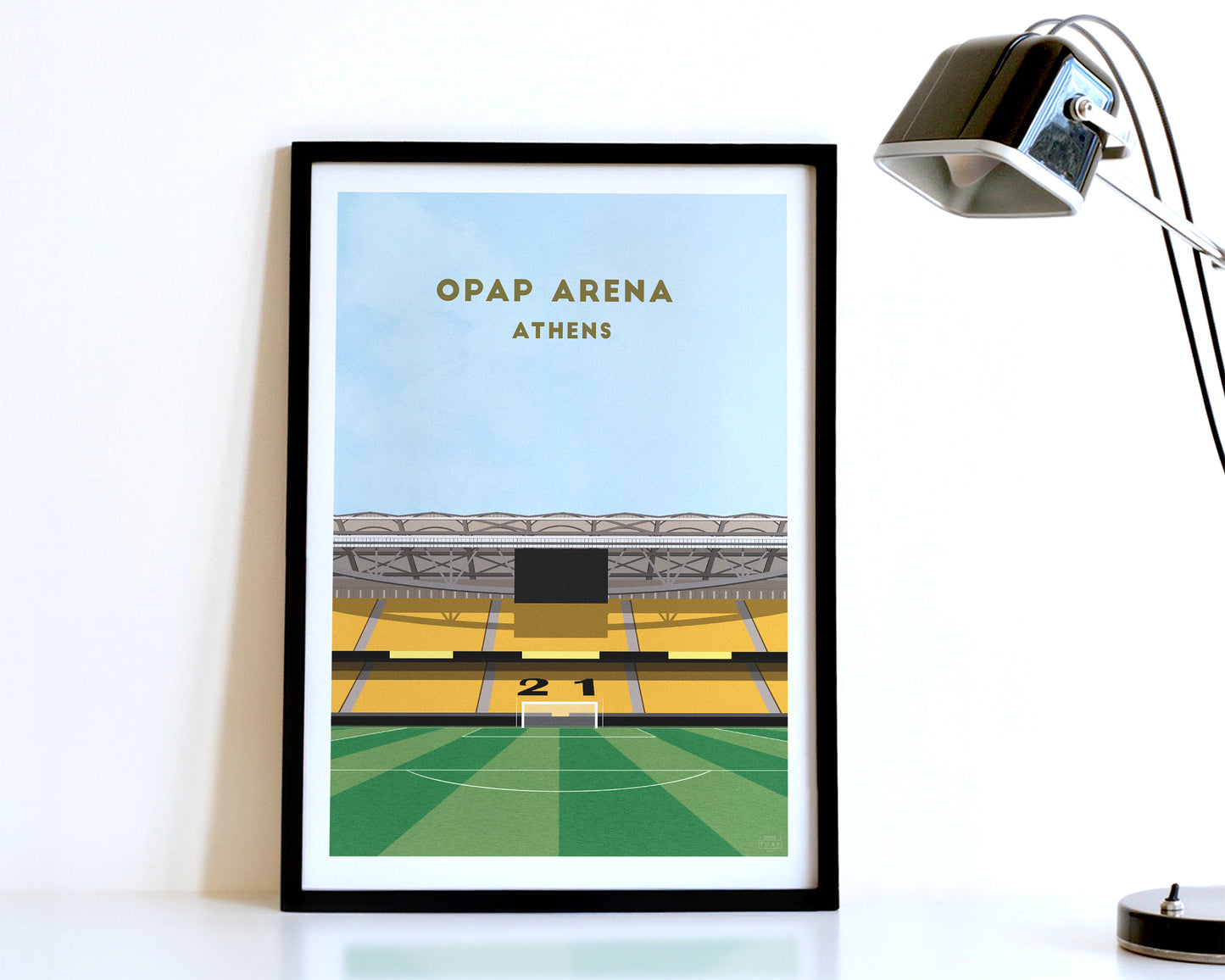AEK Athens OPAP Arena / Agia Sophia Stadium  - Illustrated Art Print Turf Football Art