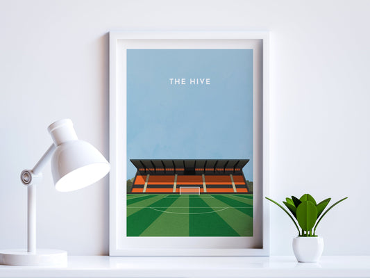 Barnet Football The Hive Stadium Art Print Turf Football Art