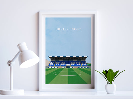 Barrow Football Stadium Holker Street Art Print Turf Football Art