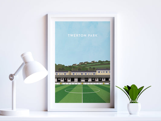 Bath City Football Twerton Park Art Print Turf Football Art
