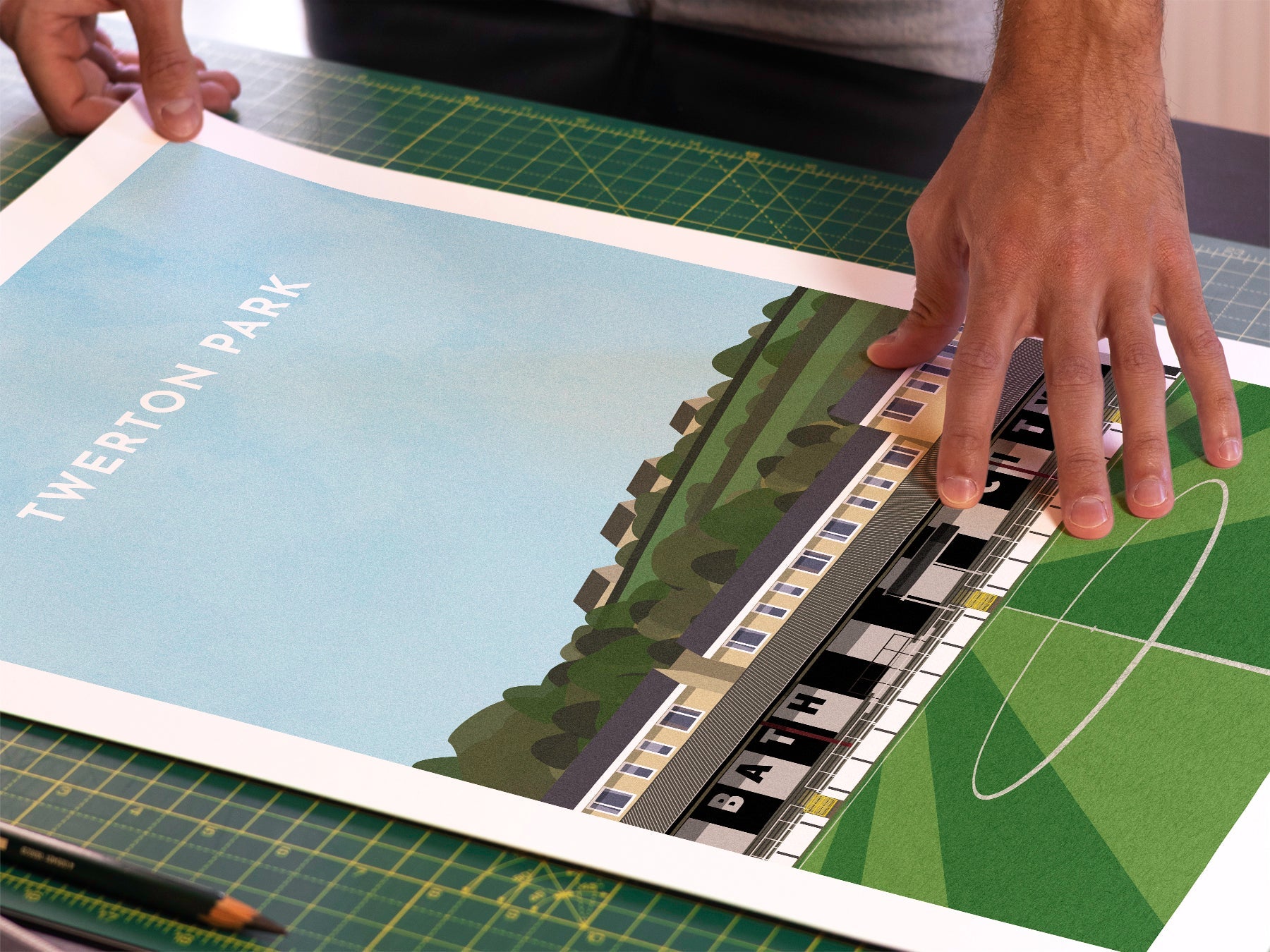 Bath City Football Twerton Park Art Print Turf Football Art