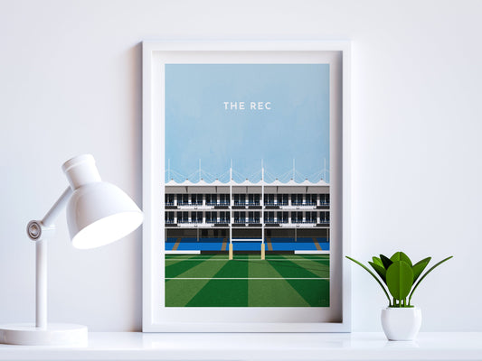 Bath Rugby Stadium The Rec Art Print Turf Football Art