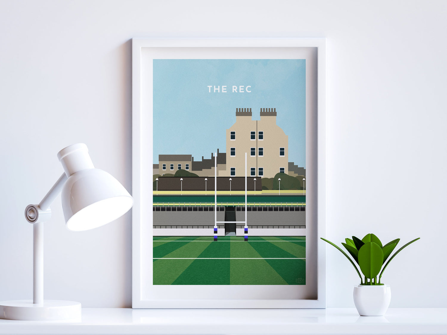 Bath Rugby Recreation Ground Art Print Turf Football Art