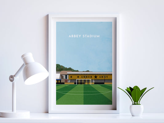 Cambridge United Abbey Stadium Football Art Print Turf Football Art
