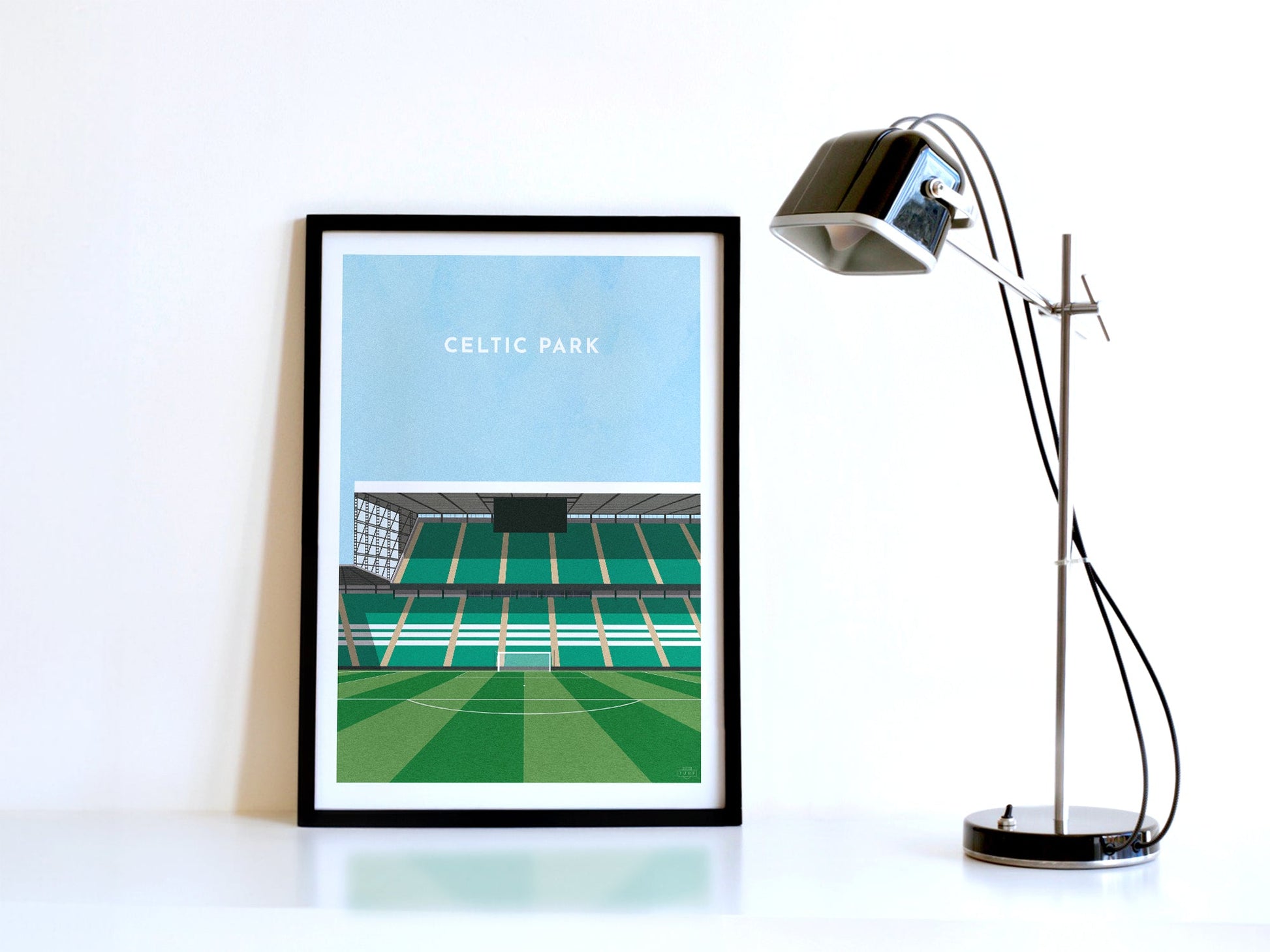 Celtic Park Football Stadium Art Print Turf Football Art