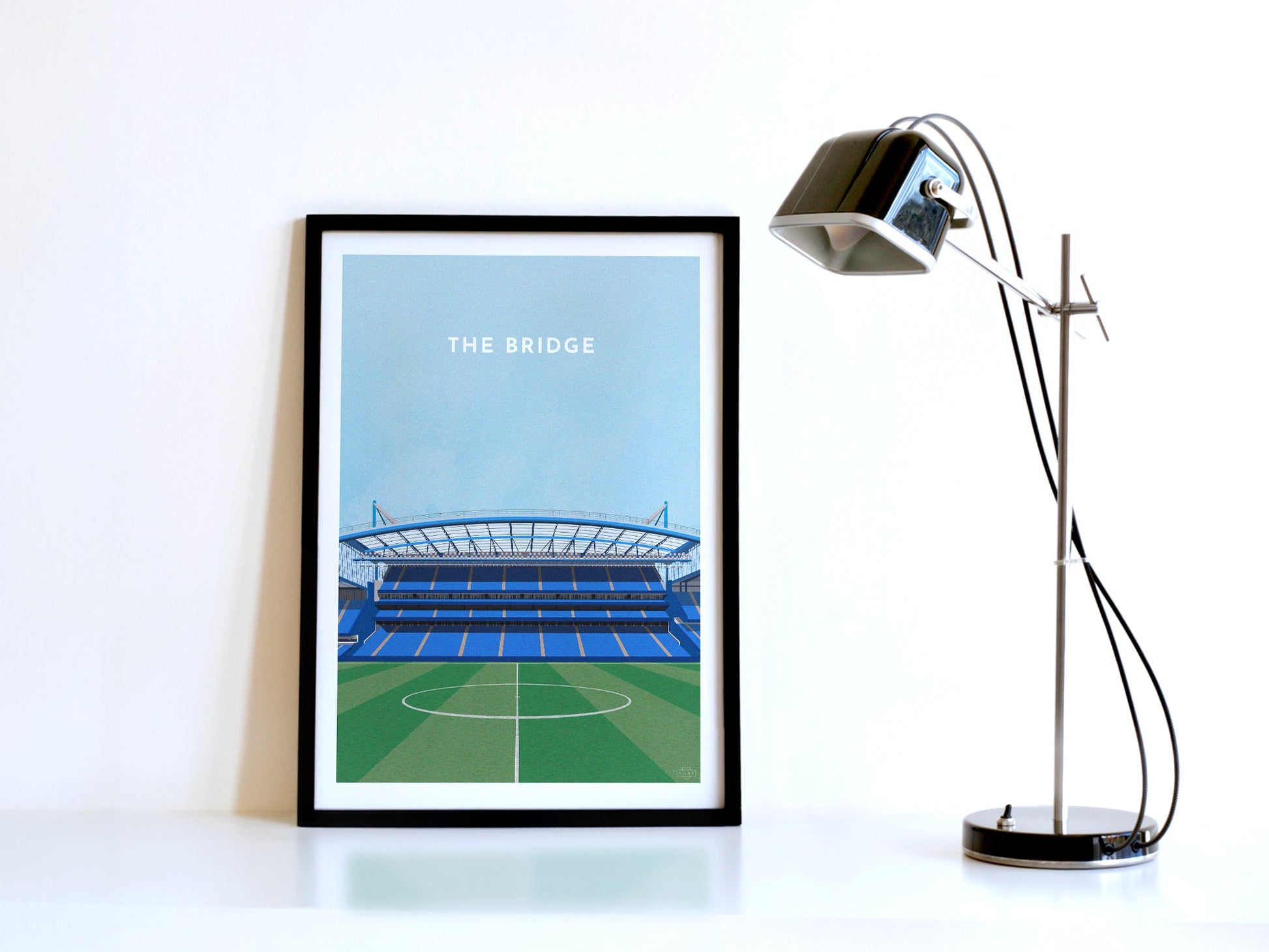 Chelsea Football Stadium 'The Bridge' Art Print Turf Football Art