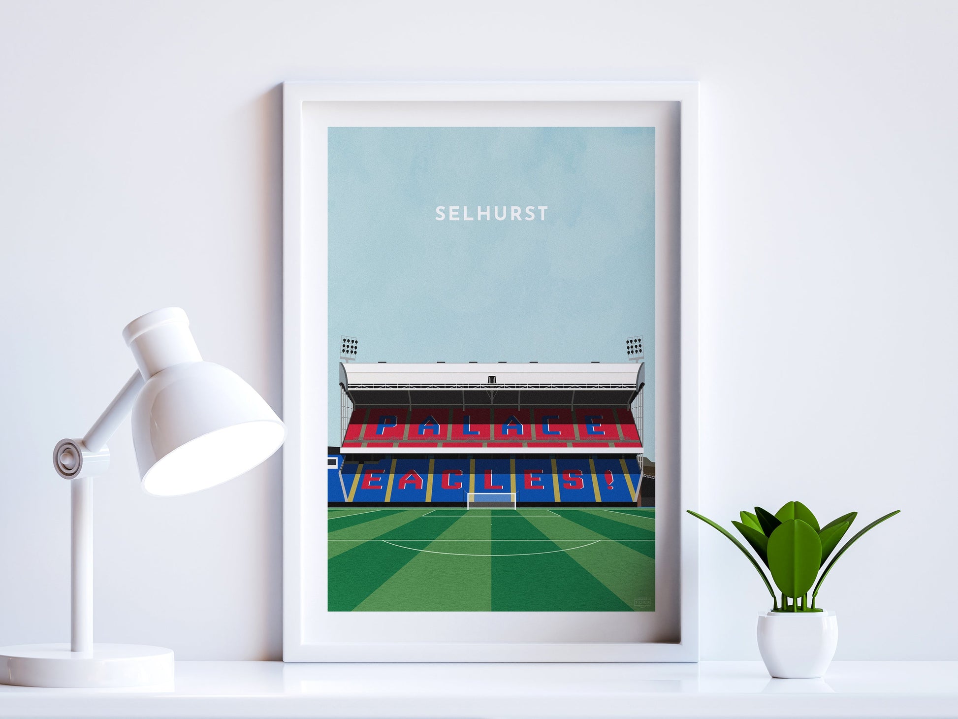 Crystal Palace Selhurst Park Stadium Art Print Turf Football Art