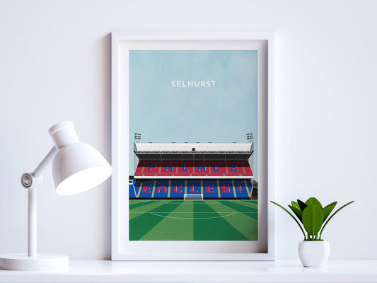 Crystal Palace Selhurst Park Stadium Art Print Turf Football Art