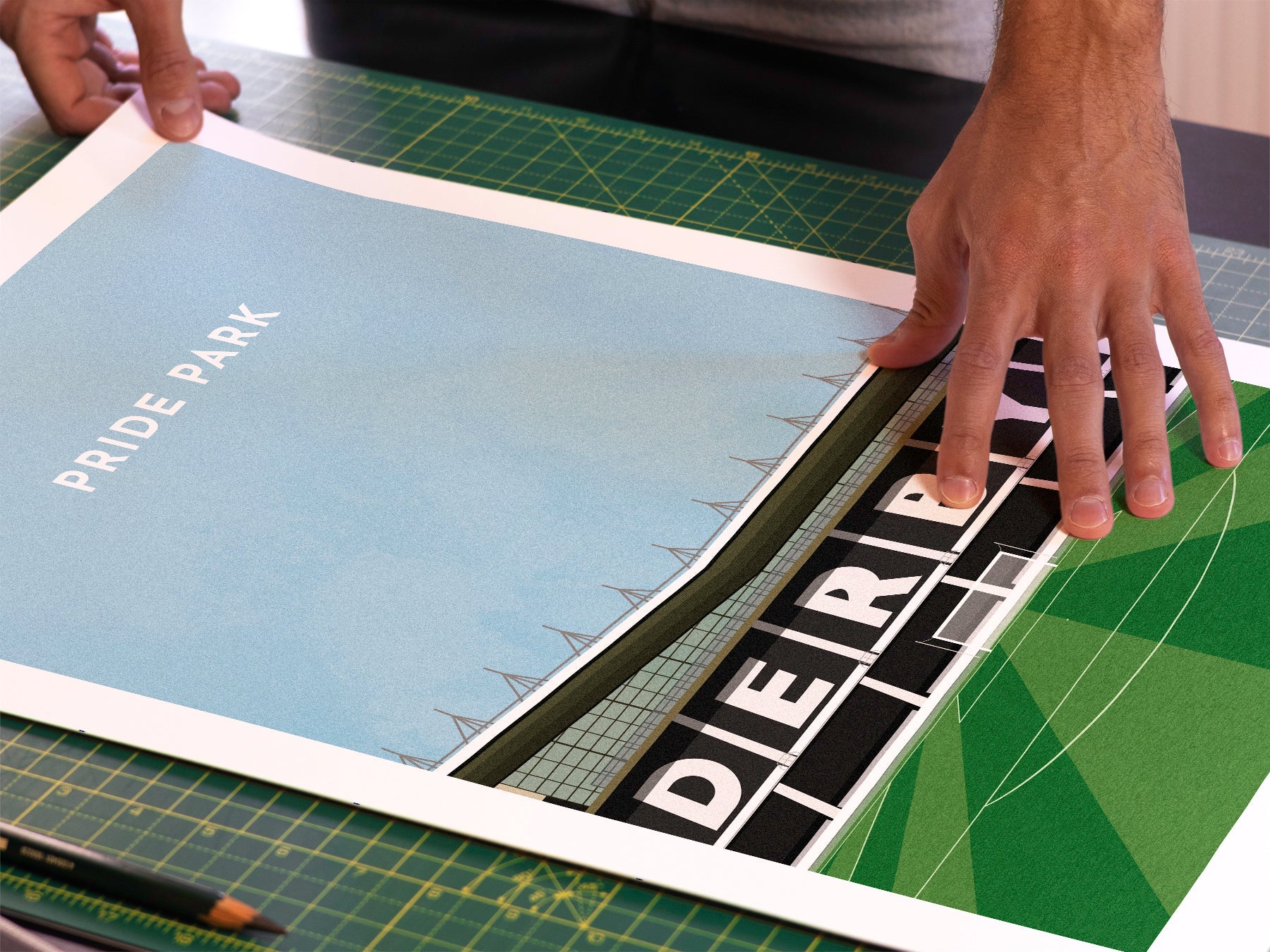 Derby County Football Pride Park Art Print Turf Football Art