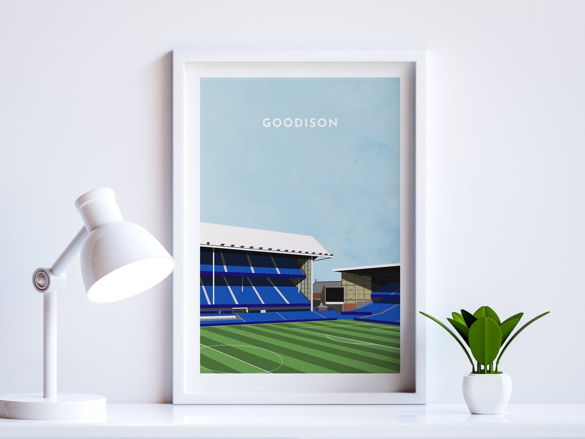 Everton Football Goodison Stadium Art Print Turf Football Art