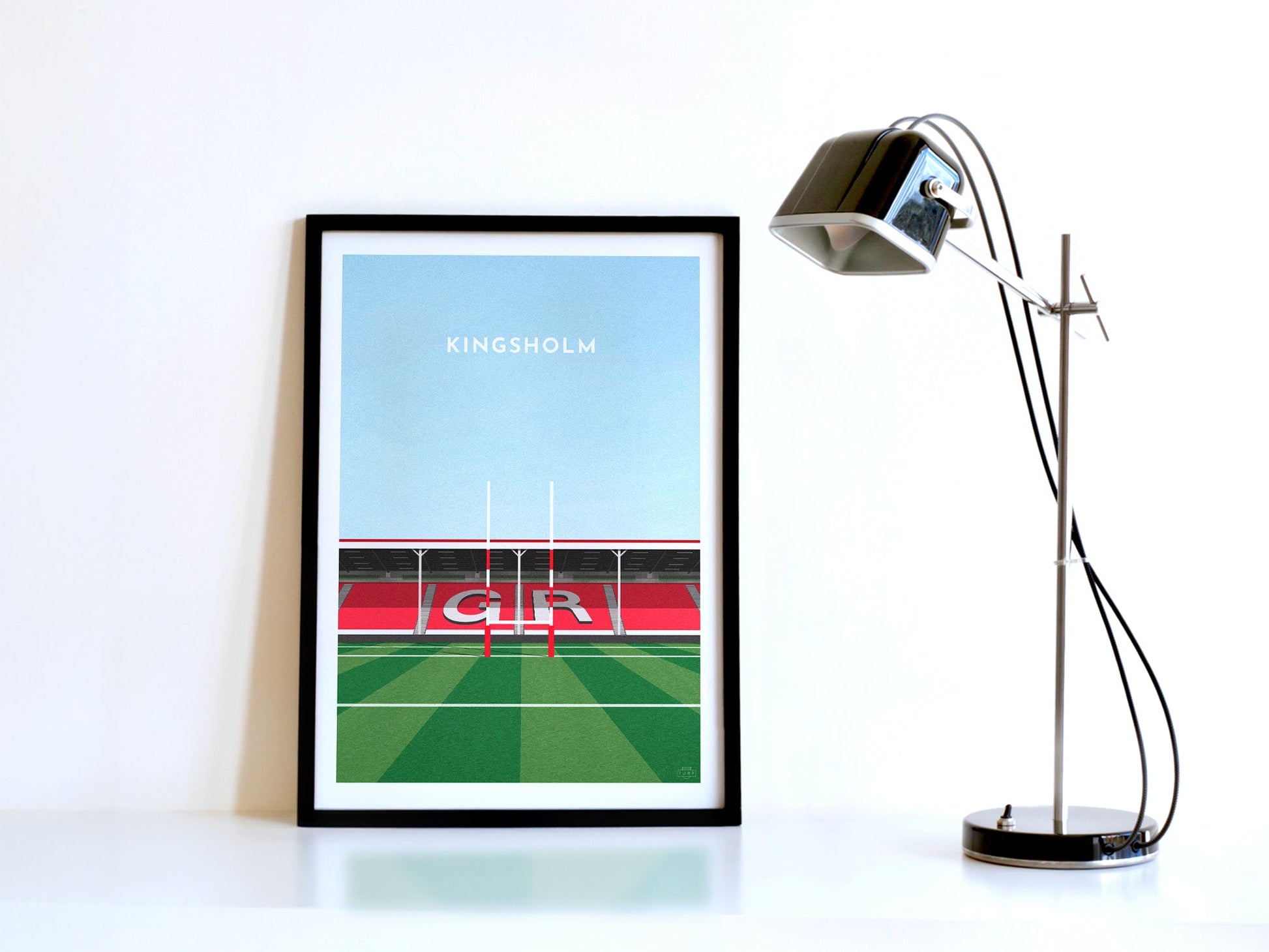 Gloucester Rugby Kingsholm Stadium Art Print Turf Football Art