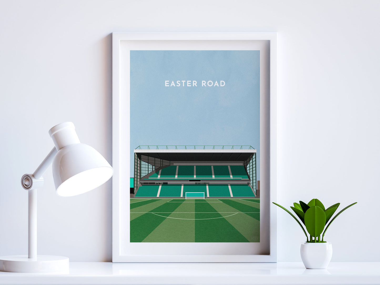 Hibernian Football Easter Road Stadium Art Print Turf Football Art
