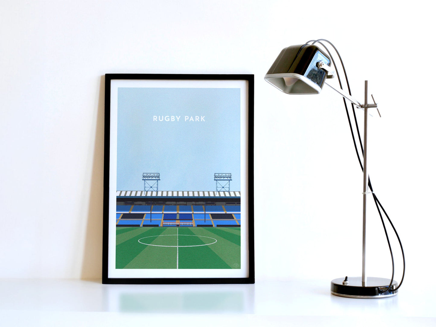 Kilmarnock Football Rugby Park Stadium Art Print Turf Football Art