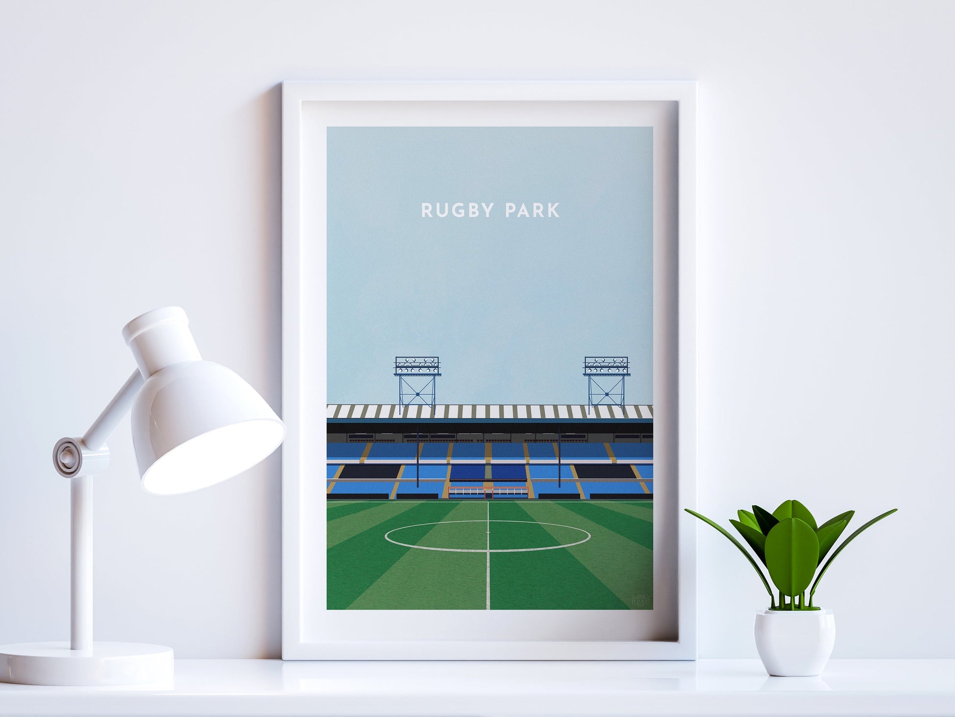 Kilmarnock Football Rugby Park Stadium Art Print Turf Football Art