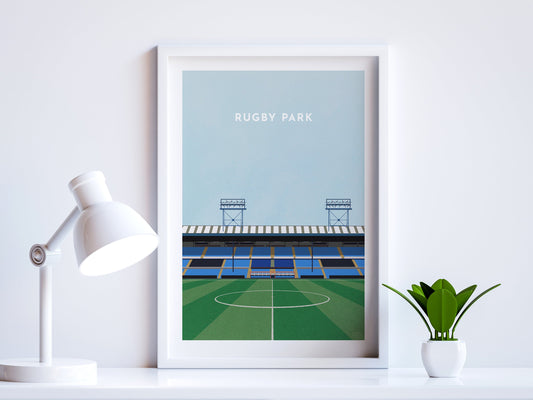 Kilmarnock Football Rugby Park Stadium Art Print Turf Football Art