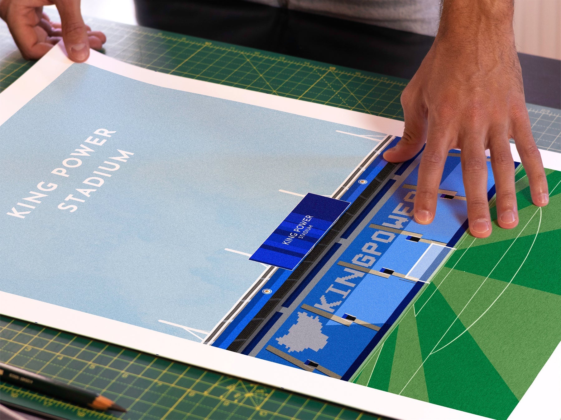 Leicester City Football King Power Stadium Art Print Turf Football Art