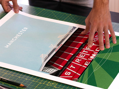 Manchester Utd Old Trafford Stadium Art Print Turf Football Art